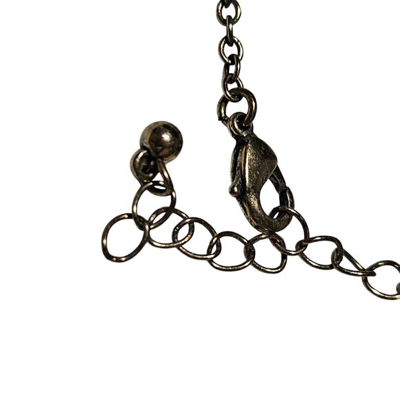 Antique Gold Elephant Pendant Necklace Red Blue Gemstone Accents Fashion Jewelry - Picture 5 of 7